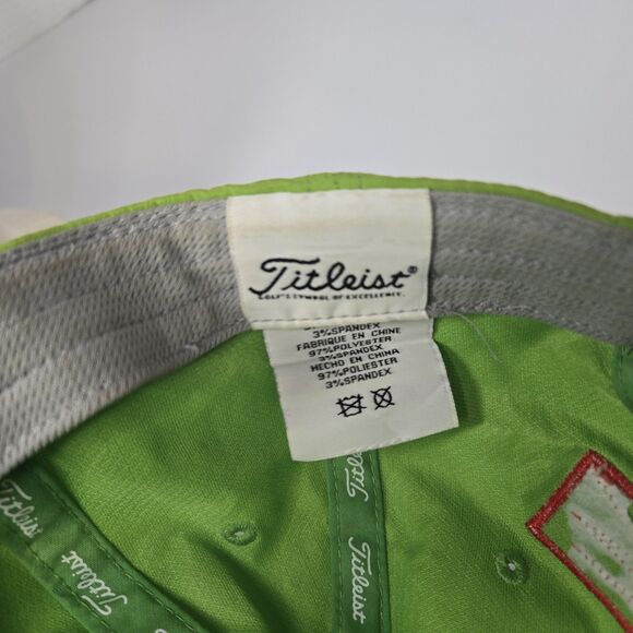 Titleist Foot Joy Men Golf Hat Pro V1 FJ Lime Green Patch Adjustable - RARE - Picture 7 of 7